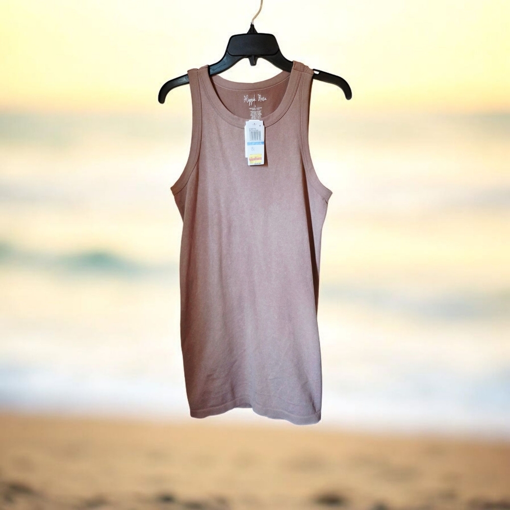Hippie Rose Taupe Tank DRESS